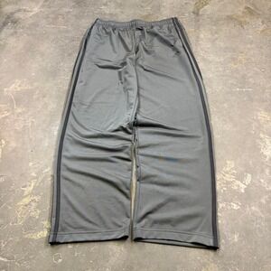 Adidas Mens Large Baggy Grey Sweatpants 2000s Y2K Vintage Loose Sport Pants